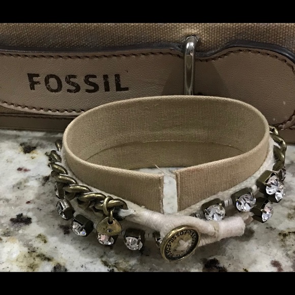 Fossil Wrap Bracelet with Button Clasp - Picture 4 of 5